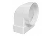 Соединитель угловой плоского канала с круглым 55х110 55110 СК100ФП Эвент Соединитель угловой плоского канала с круглым 55х110 55110 СК100ФП Эвент