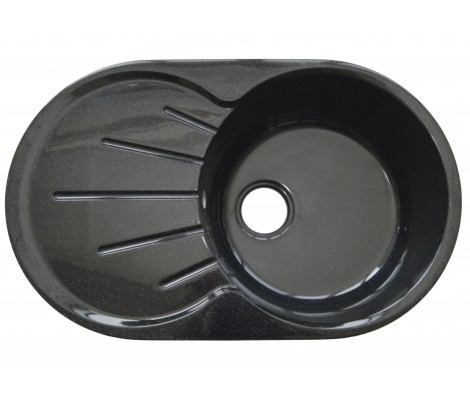 Мойка керамогранитная S-24 овальная асфальт глянец Simgran