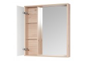 Зеркальный шкаф 75, Бостон 75 Белый глянец/Дуб эврика Aquaton