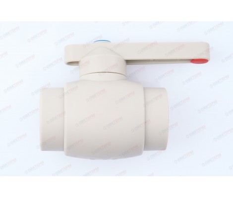 Кран шаровый полнопроходной 32 латунный шар серый RTP