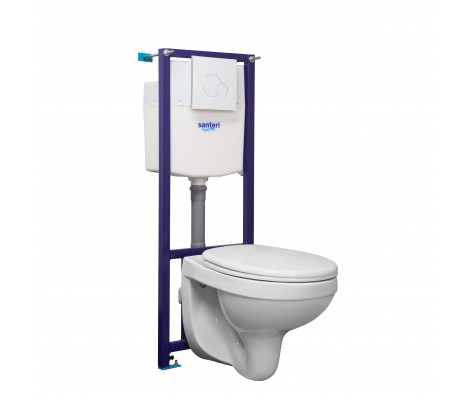 Инсталляция Альфа для унитаза, кнопка, ПП сиденье 1.3815.9.S00.00B.0 Santeri Инсталляция Альфа для унитаза, кнопка, ПП сиденье 1.3815.9.S00.00B.0 Santeri