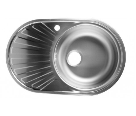 Мойка врезная овальная 48x77R * 0,60мм + сифон Vladix Мойка врезная овальная 48x77R * 0,60мм + сифон Vladix