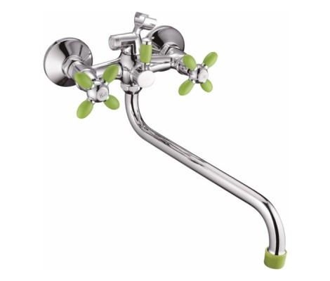 Смеситель для ванны LR82310G длинный зеленый Zerix