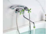 Смеситель для ванны LR82310G длинный зеленый Zerix