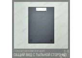 Зеркало 500х700 прямоугольное с черной алюминиевой окантовкой КЗСК