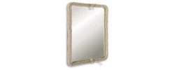 Зеркало прямоугольное Вестерн 550х800 декор-канат Silver Mirrors