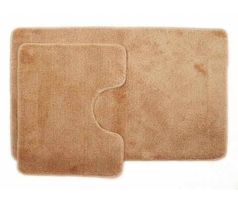 Комплект ковриков для ванны Be`Maks из 2 шт. 50х80/40х50/18мм 161 светло-коричневый Aqua-Prime