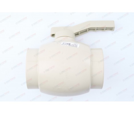 Кран шаровый полнопроходной 63 латунный шар серый PP-R RTP