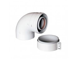 Коаксиальный угол стартовый 90* 60/100 Baxi,Viessmann,Kiturami