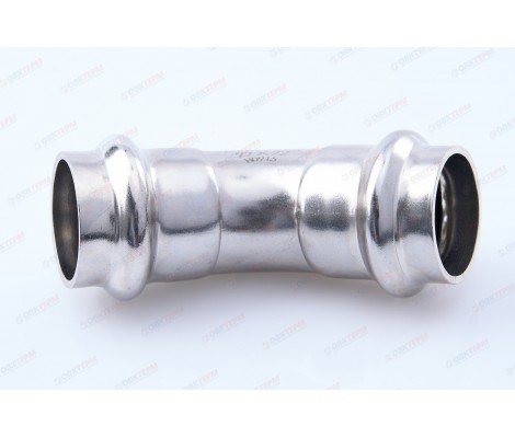 Угол пресс 45°х22 из нержавеющей стали двухраструбный ZTI.559.002222 TIM