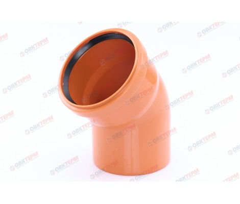 Отвод 110 45° рыжий RTP