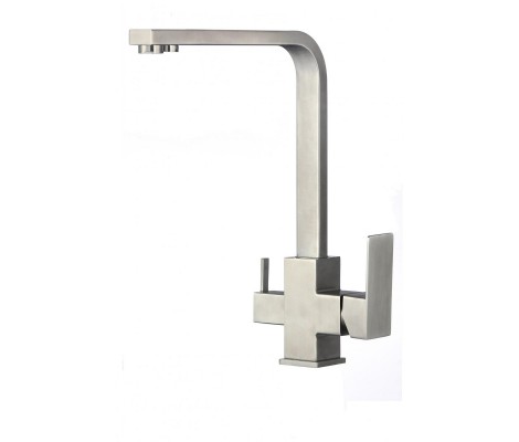Смеситель для кухни F43802 сатин с подключением фильтра Frap Смеситель для кухни F43802 сатин с подключением фильтра Frap