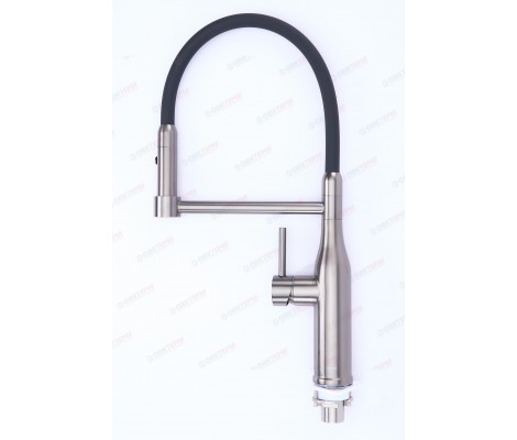 Смеситель для кухни KI-70005-07 из нержавеющей стали SUS304 графит/черный Koer