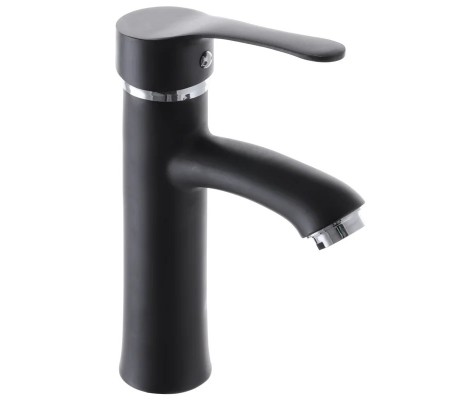 Смеситель для умывальника Laura-001 без подводки черный G-Ferro