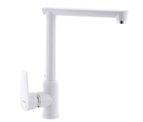Смеситель для кухни Mario-017 без подводки &Oslash;35 белый Plamix 
